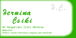 hermina csiki business card